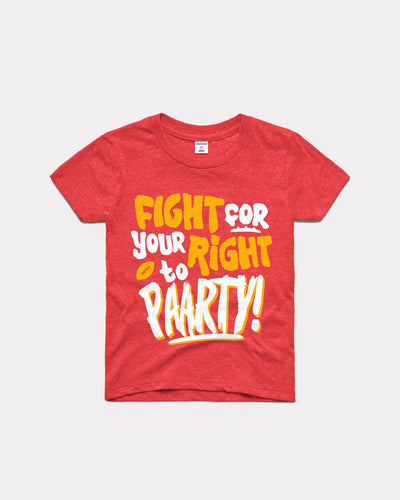Kids Red Fight For Your Right Vintage Youth T-Shirt
