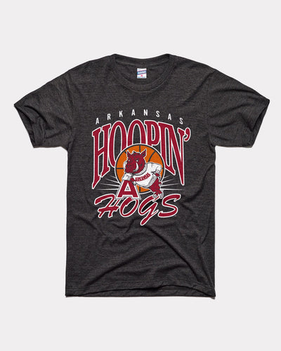 Black Arkansas Razorbacks Hooping Hogs Vintage T-Shirt