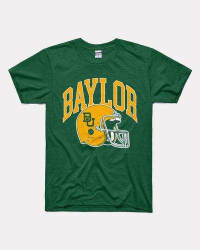 Forest Green Baylor Bears BU Football Helmet Vintage T-Shirt