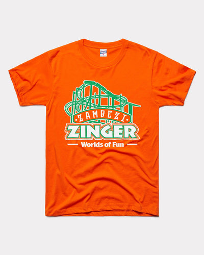 Orange Zambezi Zinger Worlds of Fun Vintage T-Shirt