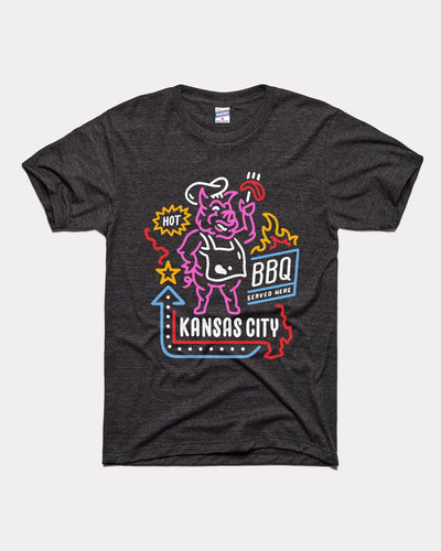 Black Kansas City BBQ Served Here Vintage T-Shirt
