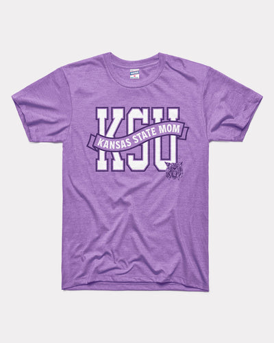 Lavender K-State Wildcats Mom Vintage T-Shirt