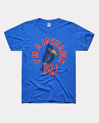 Royal Blue I'm A Kansas Jayhawk Vintage T-Shirt