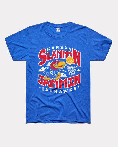 Royal Blue Kansas Slammin Jammin Jayhawks Vintage T-Shirt
