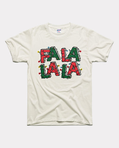Fa La La La Christmas Vintage White T-Shirt