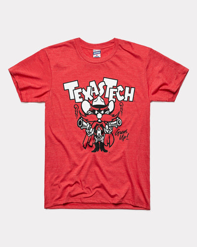Red Texas Tech Raider Red Guns Up Vintage T-Shirt