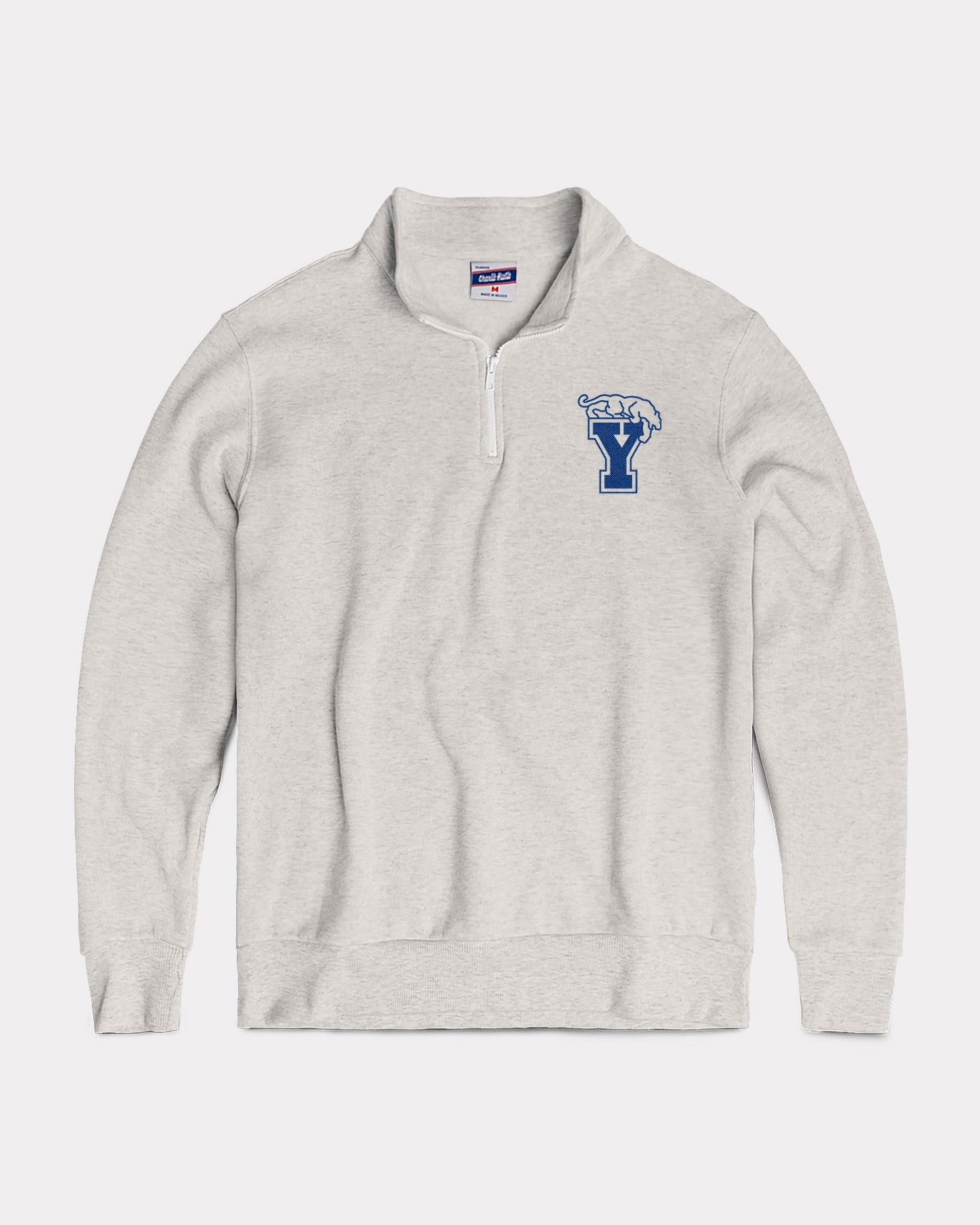 BYU Vault Cougar Ash Grey Quarter Zip CHARLIE HUSTLE
