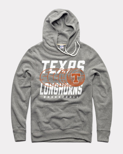 Grey Texas Longhorns Basketball Vintage Hoodie Sweatshirt