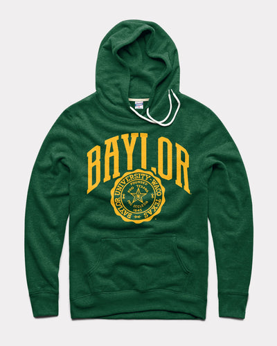 Forest Green Baylor University Seal Vintage Hoodie Sweatshirt