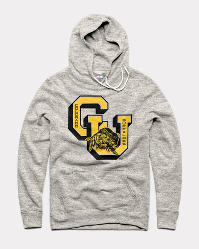 Athletic Grey Colorado Buffaloes Monogram Vintage Hoodie Sweatshirt
