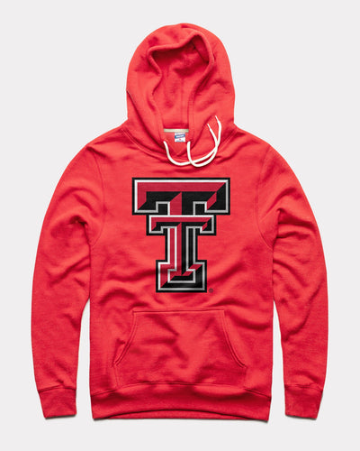 Red Texas Tech Red Raiders Logo Vintage Hoodie Sweatshirt