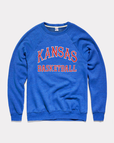 Royal Blue Kansas Jayhawks Basketball Vintage Crewneck Sweatshirt