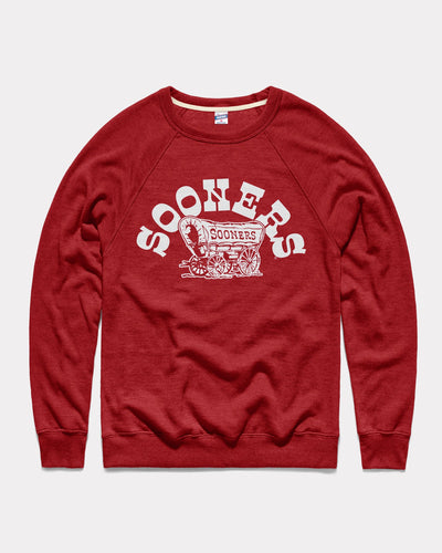 Cardinal Oklahoma Sooners Mascot Arch Vintage Crewneck Sweatshirt