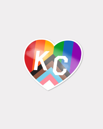 Progress KC Heart Pride Sticker