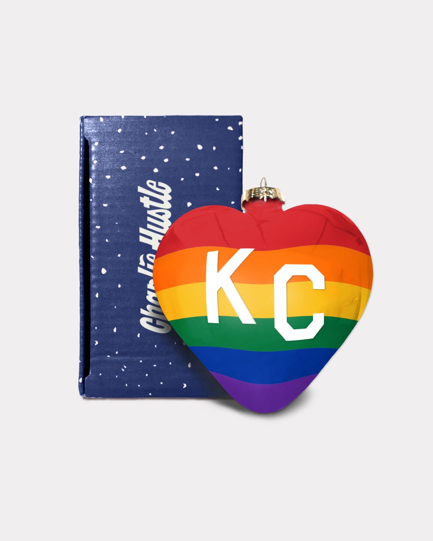 KC Pride Heart Ornament CHARLIE HUSTLE