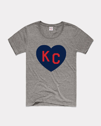 Grey KC Heart Vintage Women's T-Shirt