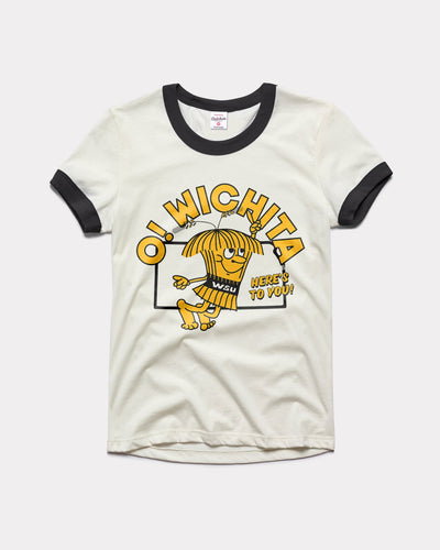 White & Black O! Wichita State Vintage Women's Ringer T-Shirt