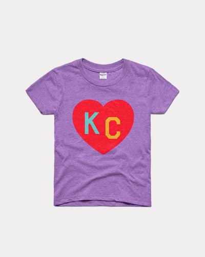 Kids Lavender & Red KC Heart Vintage Youth T-Shirt