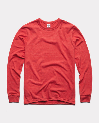 Red Long Sleeve Essentials Collection Vintage T-Shirt
