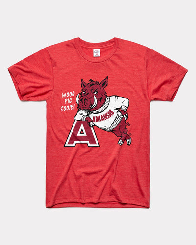Red Leaning Hog Wooo Pig Sooie! Arkansas Vintage T-Shirt