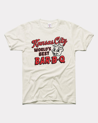White  Kansas City World's Best Bar-B-Q Vintage T-Shirt