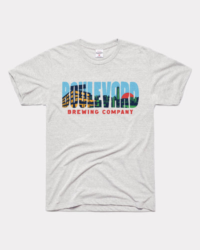 Ash Grey Boulevard Brewing Billboard Skyscape T-Shirt