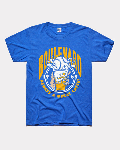Royal Blue Boulevard Brewing Always A Great Catch 1989 Vintage T-Shirt