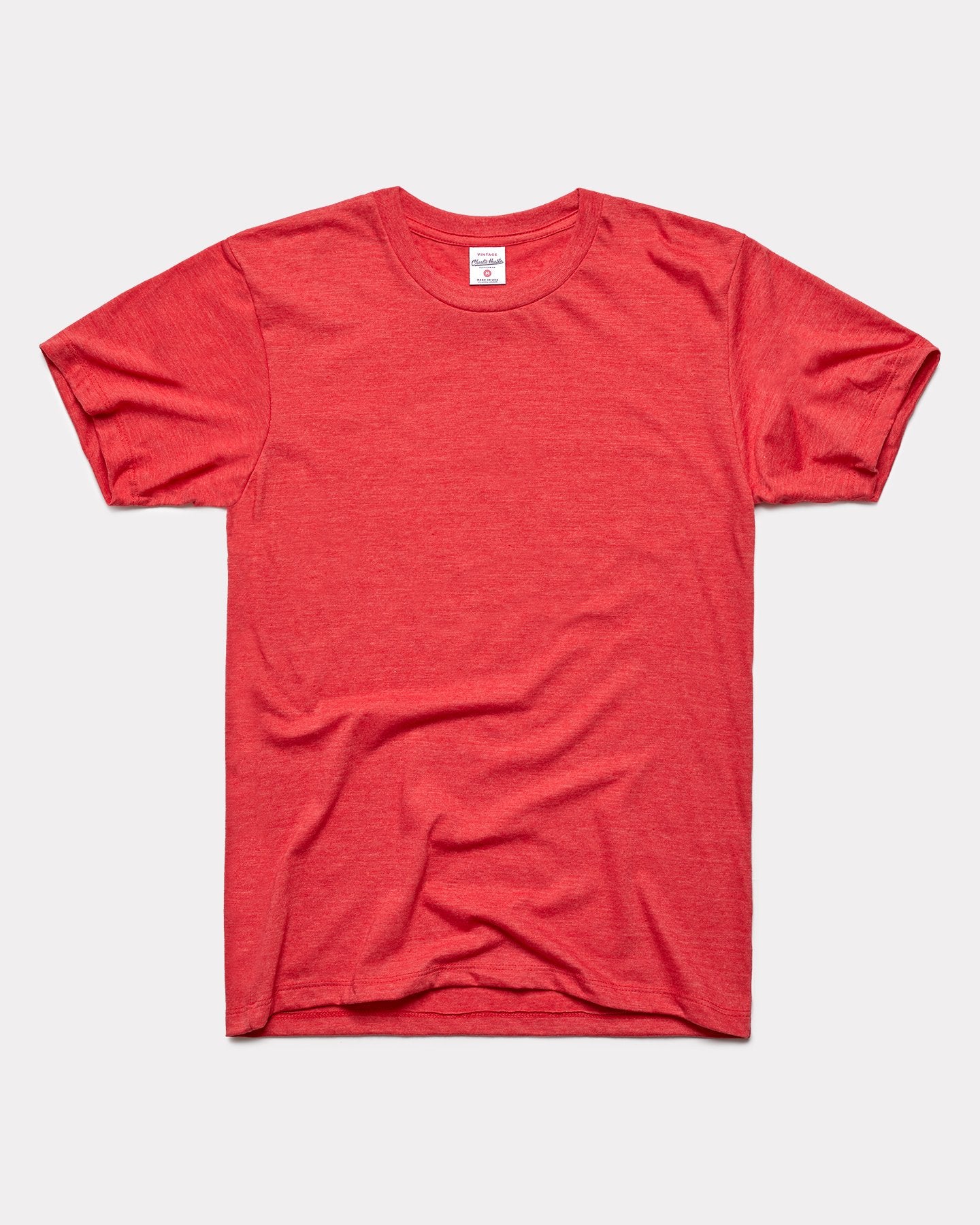 Red Unisex Essential Vintage T-Shirt CHARLIE HUSTLE