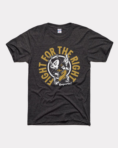 Emporia State Fight for the Right Black Vintage T-Shirt