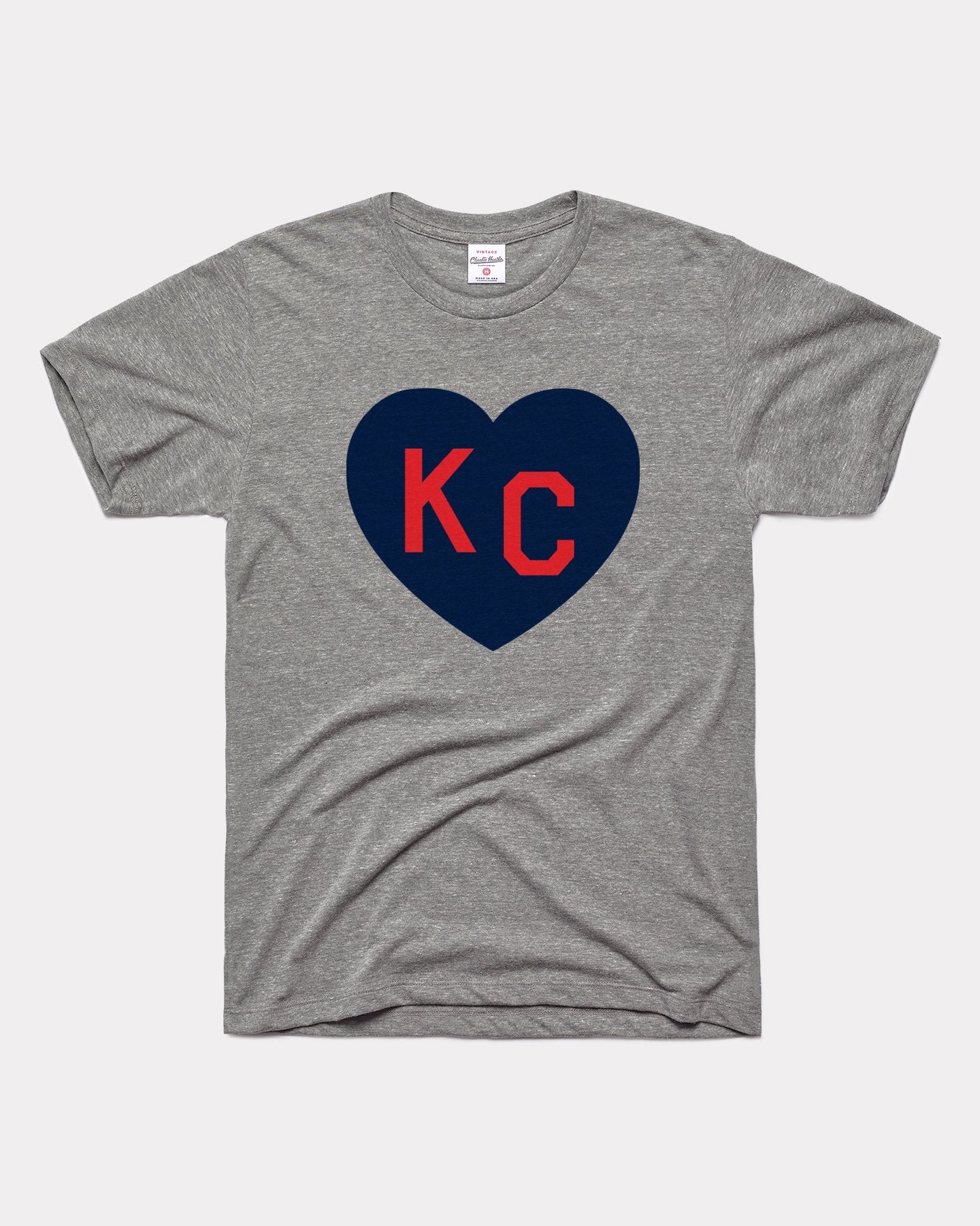 Grey KC Heart Vintage T-Shirt
