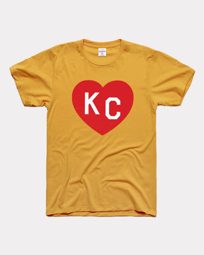 Gold & Red KC Heart Vintage T-Shirt