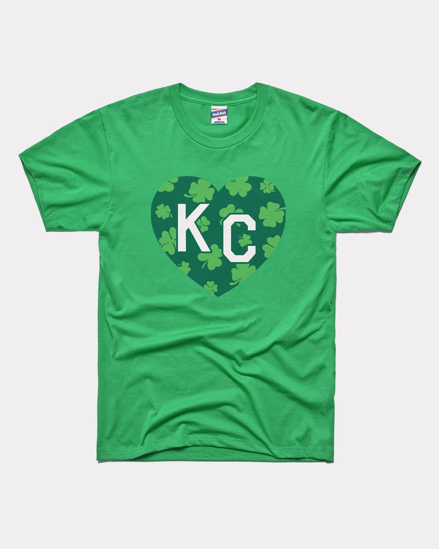 Shamrock KC Heart Green St. Patrick's Day T-Shirt
