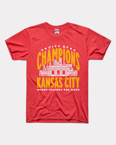 Red Kansas City of Champions Where Legends are Made Vintage T-Shirt