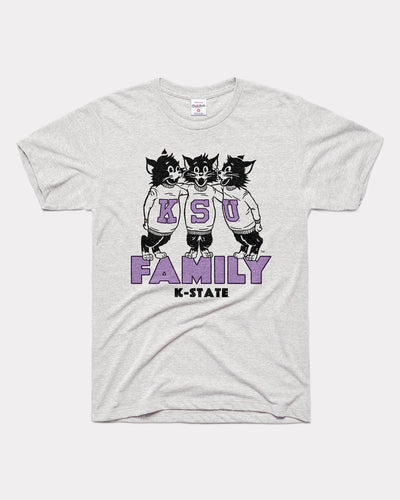 Ash Grey Kansas State University Family K-State Wildcats Vintage T-Shirt