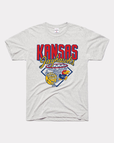 Ash Grey Kansas Jayhawks Nothin' But Net Vintage T-Shirt
