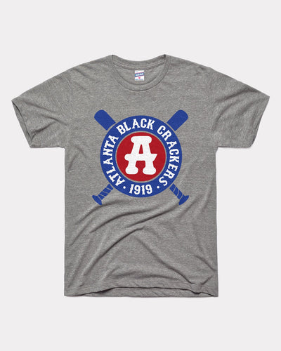 Grey Atlanta Black Crackers Baseball 1919 Logo Vintage T-Shirt
