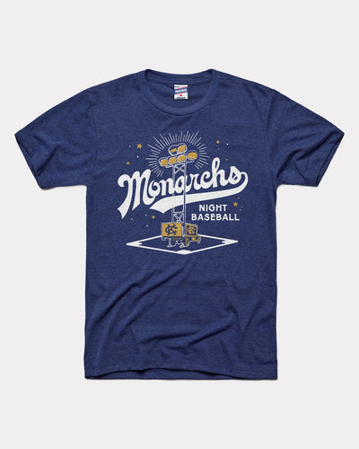 Navy Kansas City Monarchs Night Baseball Vintage T-Shirt