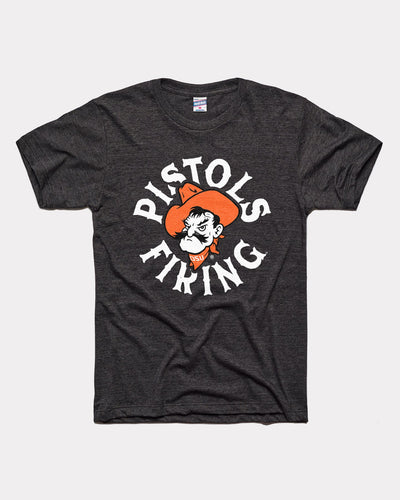 Black Pistols Firing Oklahoma State Cowboys Basketball Vintage T-Shirt