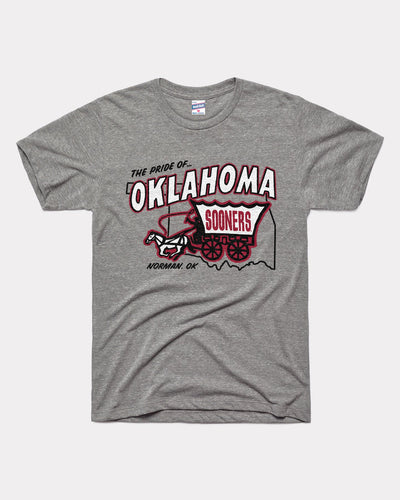 Grey The Pride of Oklahoma Sooners Vintage T-Shirt