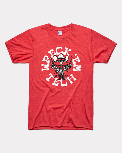 Red Wreck 'Em Texas Tech Red Raiders Basketball Vintage T-Shirt