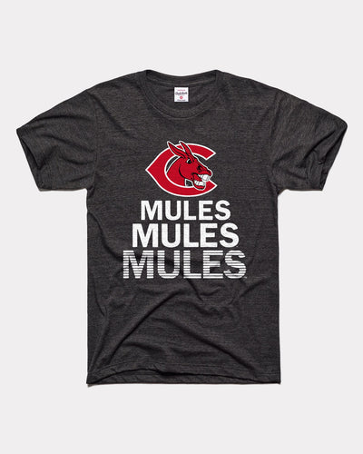 Black University Of Central Missouri Mules Stacked Vintage T-Shirt