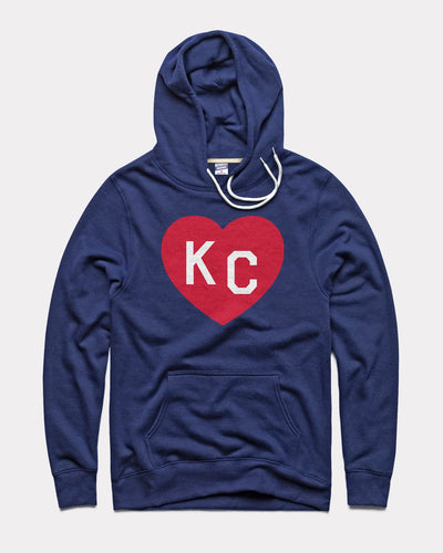 Navy KC Heart Vintage Hoodie Sweatshirt