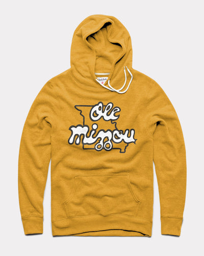 Gold Missouri Tigers Ole Mizzou Vintage Hoodie Sweatshirt
