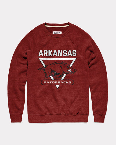 Cardinal Arkansas Victory Razorbacks Vintage Crewneck Sweatshirt