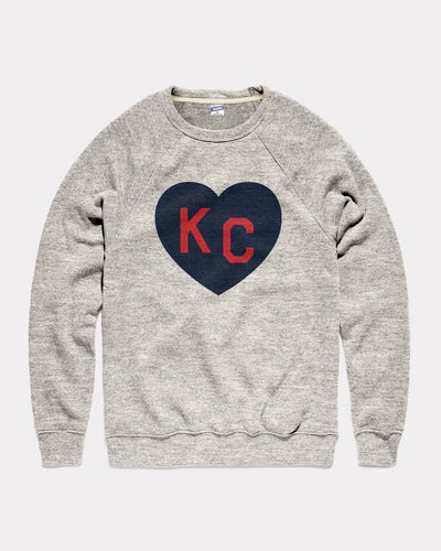 Athletic Grey KC Heart Crewneck Sweatshirt