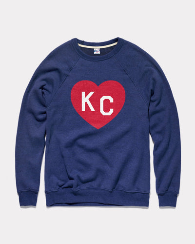 Navy KC Heart Vintage Crewneck Sweatshirt