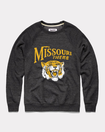 University Of Missouri Tigers Pennant Black Vintage Crewneck Sweatshirt