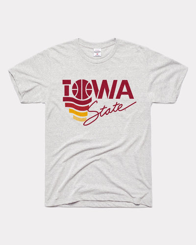 Ash Grey Iowa State Cyclones Basketball T-Shirt