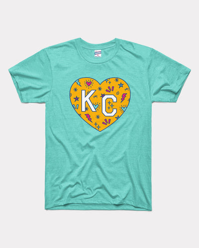Teal Girls on the Run KC Heart Vintage T-Shirt