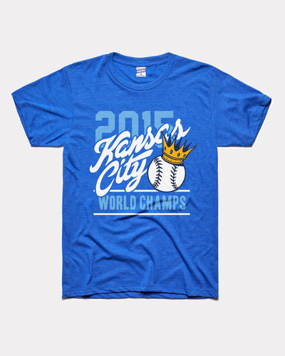 Royal Blue 2015 Kansas City Baseball World Champs Vintage T-Shirt